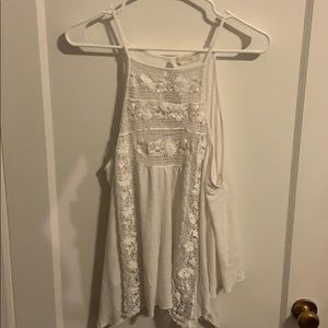 Free People White Crochet Tank Top [PRICE DROP]